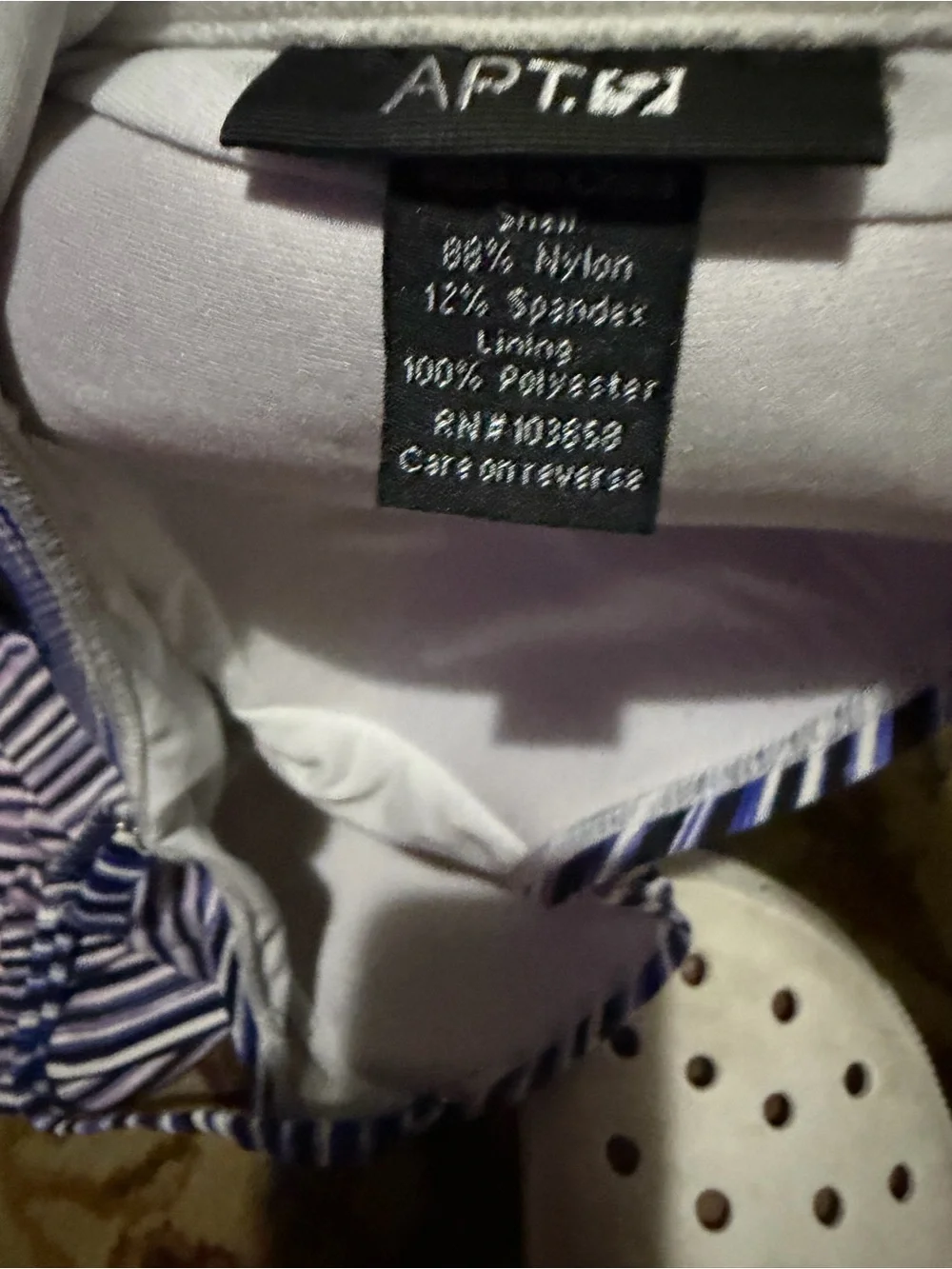 APT. 9 Multi-Color Striped Ruched Tankini Top - Picture 2 of 3